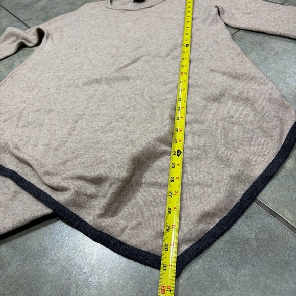 Philosophy Dane Lewis Cashmere Beige Asymmetrical Tunic Sweater Sz S Minimalist - Picture 7 of 8